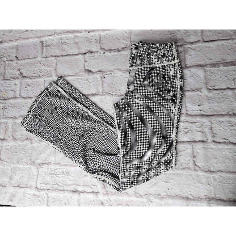 Athleta Girl Flare Leggings Black White Large